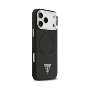 Coque iPhone 17 Pro Guess Triangle Logo MagSafe noire — visuel 4