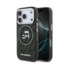 Coque iPhone 17 Pro Karl Lagerfeld IML Glitter Karl & Choupette Heads Logo MagSafe noire