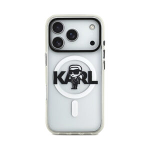 Coque iPhone 17 Pro Karl Lagerfeld IML Karl Sketch Logo MagSafe transparente — visuel 3