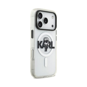 Coque iPhone 17 Pro Karl Lagerfeld IML Karl Sketch Logo MagSafe transparente — visuel 4