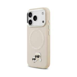 Coque iPhone 17 Pro Karl Lagerfeld Karl & Choupette Pins MagSafe beige — visuel 2