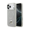 Coque iPhone 17 Pro Karl Lagerfeld Karl & Choupette Pins MagSafe grise