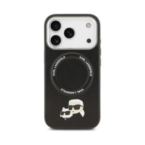 Coque iPhone 17 Pro Karl Lagerfeld Karl & Choupette Pins MagSafe noire — visuel 3