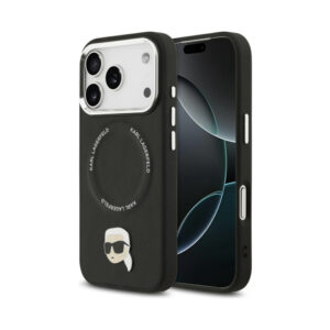 Coque iPhone 17 Pro Karl Lagerfeld Karl Pin MagSafe noire