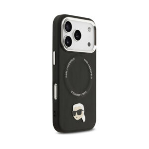 Coque iPhone 17 Pro Karl Lagerfeld Karl Pin MagSafe noire — visuel 4