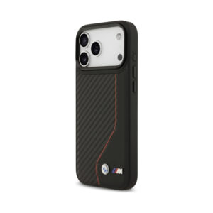 Coque iPhone 17 Pro Max BMW M Carbon Line & Logo MagSafe rouge — visuel 2