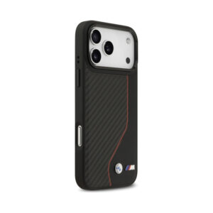 Coque iPhone 17 Pro Max BMW M Carbon Line & Logo MagSafe rouge — visuel 4