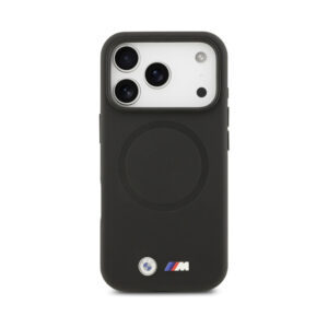 Coque iPhone 17 Pro Max BMW M FW Metal Logo MagSafe noire — visuel 3