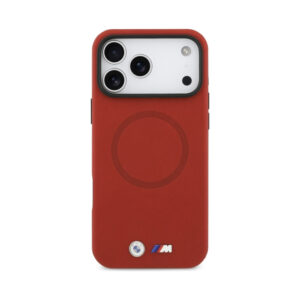 Coque iPhone 17 Pro Max BMW M FW Metal Logo MagSafe rouge — visuel 3