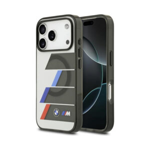 Coque iPhone 17 Pro Max BMW M IML Metal Buttons Tricolor Lines MagSafe