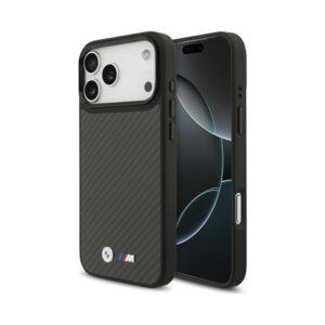Coque iPhone 17 Pro Max BMW M Kevlar Matt MagSafe noire