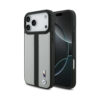 Coque iPhone 17 Pro Max BMW M Perforated Stripe Logo MagSafe grise