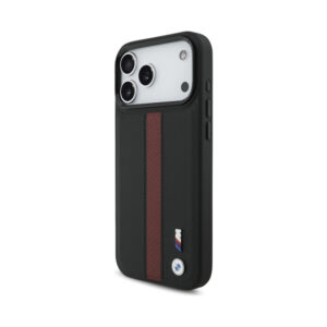 Coque iPhone 17 Pro Max BMW M Perforated Stripe Logo MagSafe rouge — visuel 2