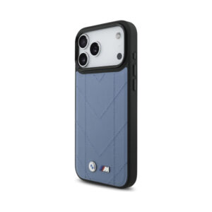 Coque iPhone 17 Pro Max BMW M Quilted Logo MagSafe bleue — visuel 2