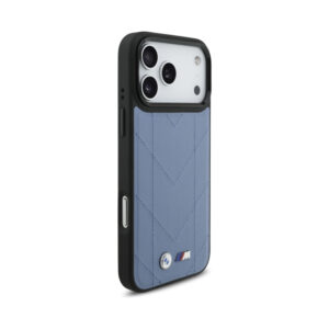 Coque iPhone 17 Pro Max BMW M Quilted Logo MagSafe bleue — visuel 4