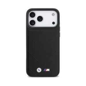 Coque iPhone 17 Pro Max BMW M Quilted Logo MagSafe noire — visuel 3