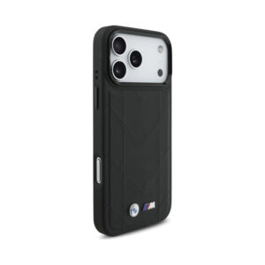 Coque iPhone 17 Pro Max BMW M Quilted Logo MagSafe noire — visuel 4