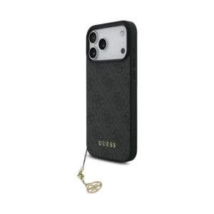 Coque iPhone 17 Pro Max Guess 4G Charms Collection MagSafe noire