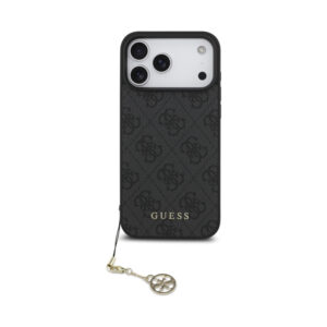 Coque iPhone 17 Pro Max Guess 4G Charms Collection MagSafe noire — visuel 2