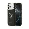 Coque iPhone 17 Pro Max Guess Grained Big 4G Classic Logo noire