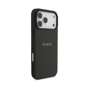 Coque iPhone 17 Pro Max Guess Grained Ring MagSafe noire — visuel 4