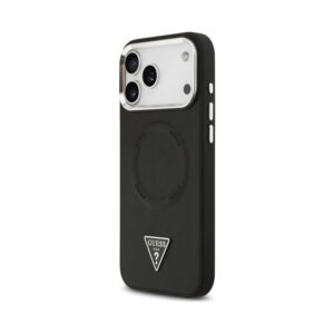 Coque iPhone 17 Pro Max Guess Triangle Logo MagSafe noire — visuel 2