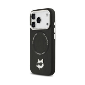 Coque iPhone 17 Pro Max Karl Lagerfeld Choupette Pin MagSafe noire — visuel 2