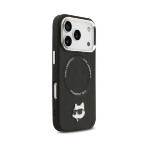Coque iPhone 17 Pro Max Karl Lagerfeld Choupette Pin MagSafe noire — visuel 4