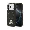 Coque iPhone 17 Pro Max Karl Lagerfeld Karl & Choupette Pins MagSafe noire