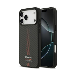 Coque iPhone 17 Pro Max Red Bull Kevlar Powerbar MagSafe noire