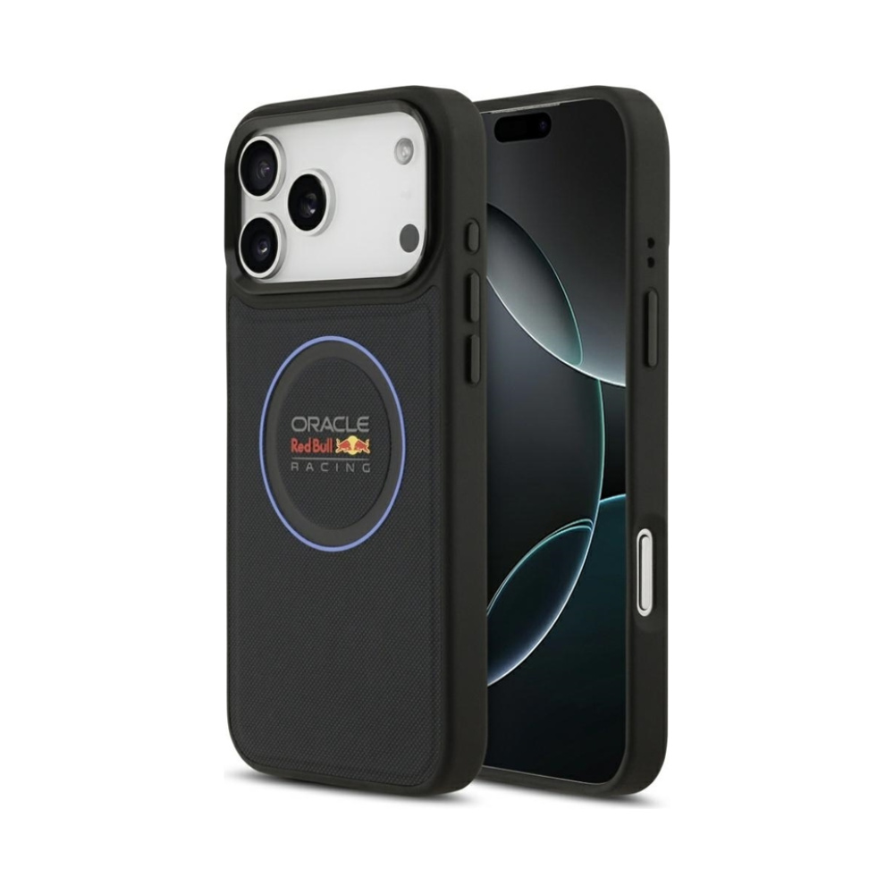 Coque iPhone 17 Pro Max Red Bull Meshed Blue Ring & Metal Buttons MagSafe bleu marine