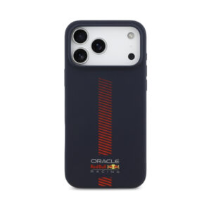 Coque iPhone 17 Pro Max Red Bull Silicone Powerbar MagSafe bleu marine — visuel 3