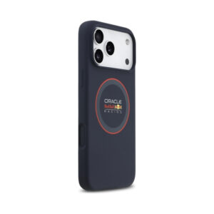 Coque iPhone 17 Pro Max Red Bull Silicone Red Ring MagSafe bleu marine — visuel 4