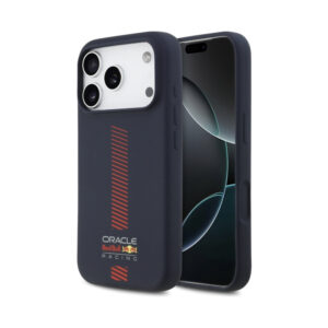 Coque iPhone 17 Pro Red Bull Silicone Powerbar MagSafe bleu marine