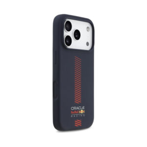 Coque iPhone 17 Pro Red Bull Silicone Powerbar MagSafe bleu marine — visuel 4