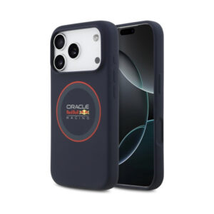 Coque iPhone 17 Pro Red Bull Silicone Red Ring MagSafe bleu marine
