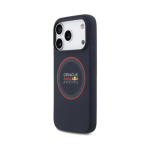 Coque iPhone 17 Pro Red Bull Silicone Red Ring MagSafe bleu marine — visuel 2
