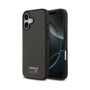 Coque iPhone 17 Red Bull Kevlar Logo Matt MagSafe noire