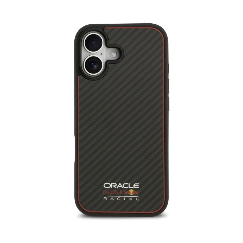 Coque iPhone 17 Red Bull Kevlar Logo Matt MagSafe noire — visuel 3