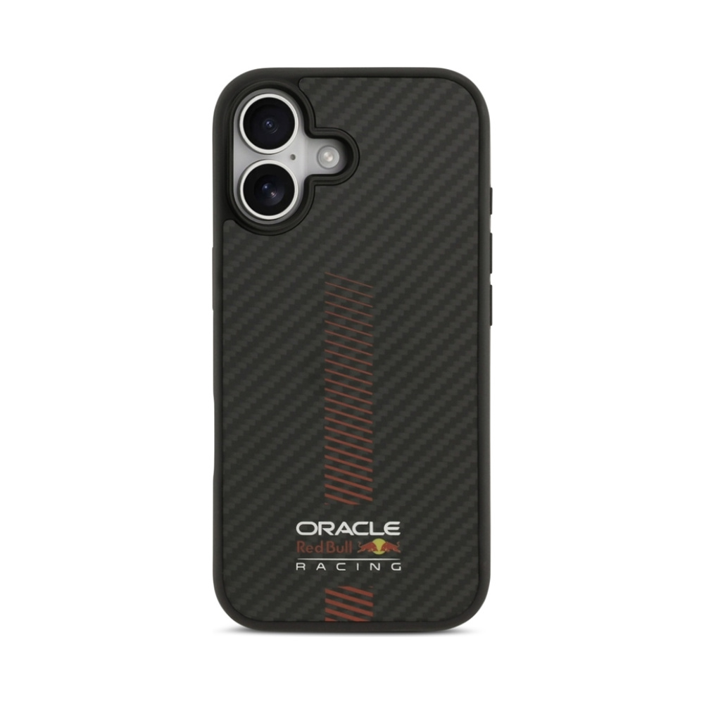 Coque iPhone 17 Red Bull Kevlar Powerbar MagSafe noire — visuel 3