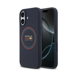 Coque iPhone 17 Red Bull Silicone Red Ring MagSafe bleu marine