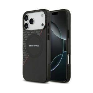 Coque iPhone 18 Pro Max AMG IML Double Layer Rhombs MagSafe noire et rouge