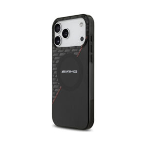 Coque iPhone 18 Pro Max AMG IML Double Layer Rhombs MagSafe noire et rouge — visuel 2