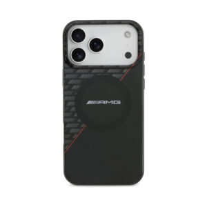 Coque iPhone 18 Pro Max AMG IML Double Layer Rhombs MagSafe noire et rouge — visuel 3