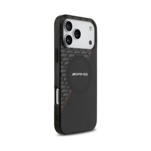 Coque iPhone 18 Pro Max AMG IML Double Layer Rhombs MagSafe noire et rouge — visuel 4