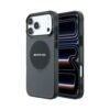 Coque iPhone 18 Pro Max AMG IML Transparent Bicolor Block MagSafe noire