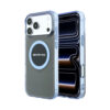 Coque iPhone 18 Pro Max AMG IML Transparent Bicolor Block MagSafe noire et bleue
