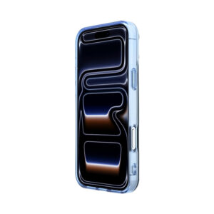 Coque iPhone 18 Pro Max AMG IML Transparent Bicolor Block MagSafe noire et bleue — visuel 5