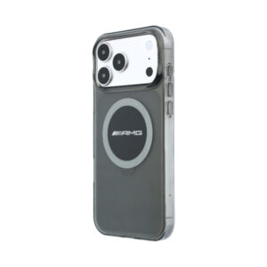 Coque iPhone 18 Pro Max AMG IML Transparent Bicolor Block MagSafe noire et grise — visuel 2