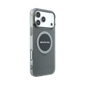 Coque iPhone 18 Pro Max AMG IML Transparent Bicolor Block MagSafe noire et grise — visuel 4